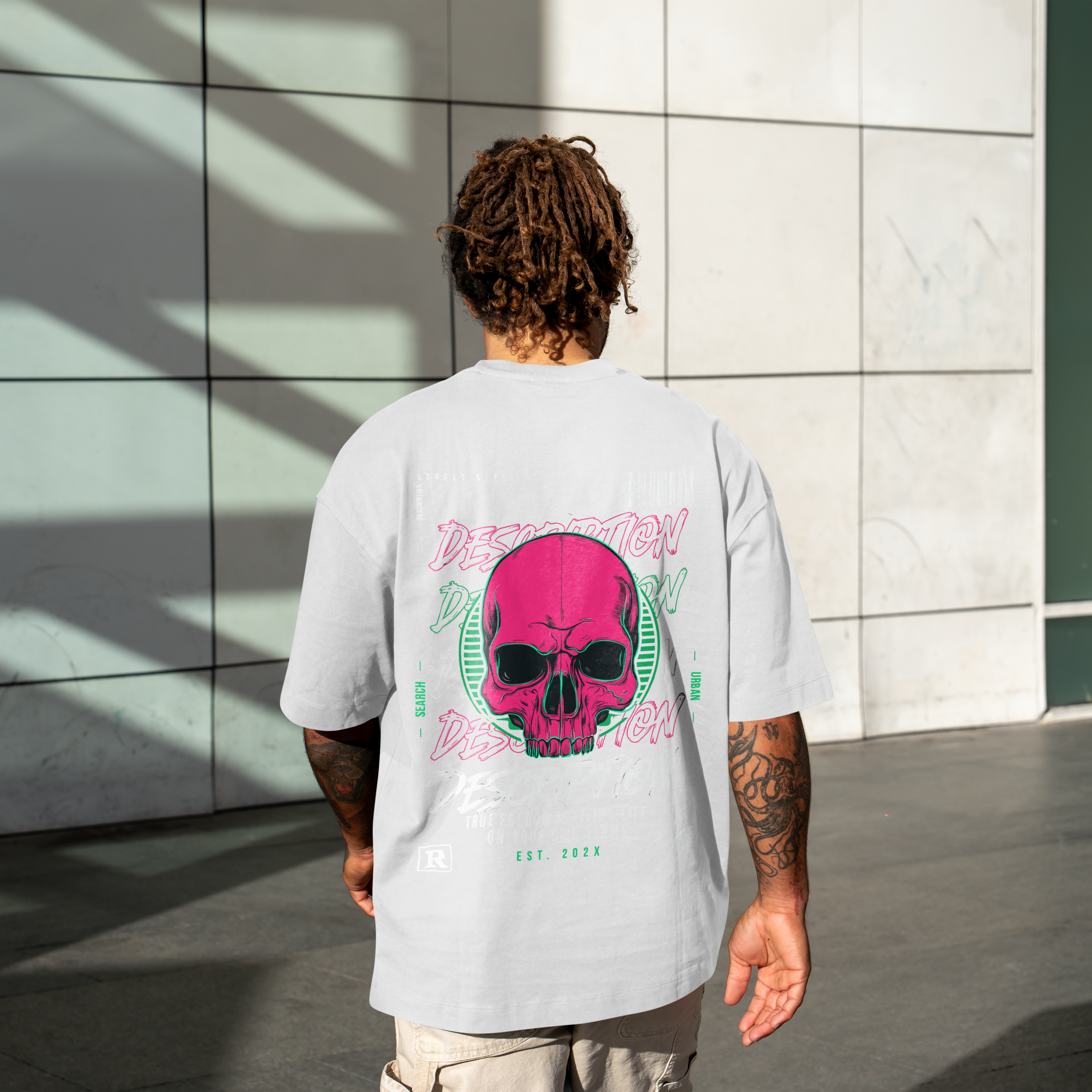Cráneo neón: streetstyle rebelde