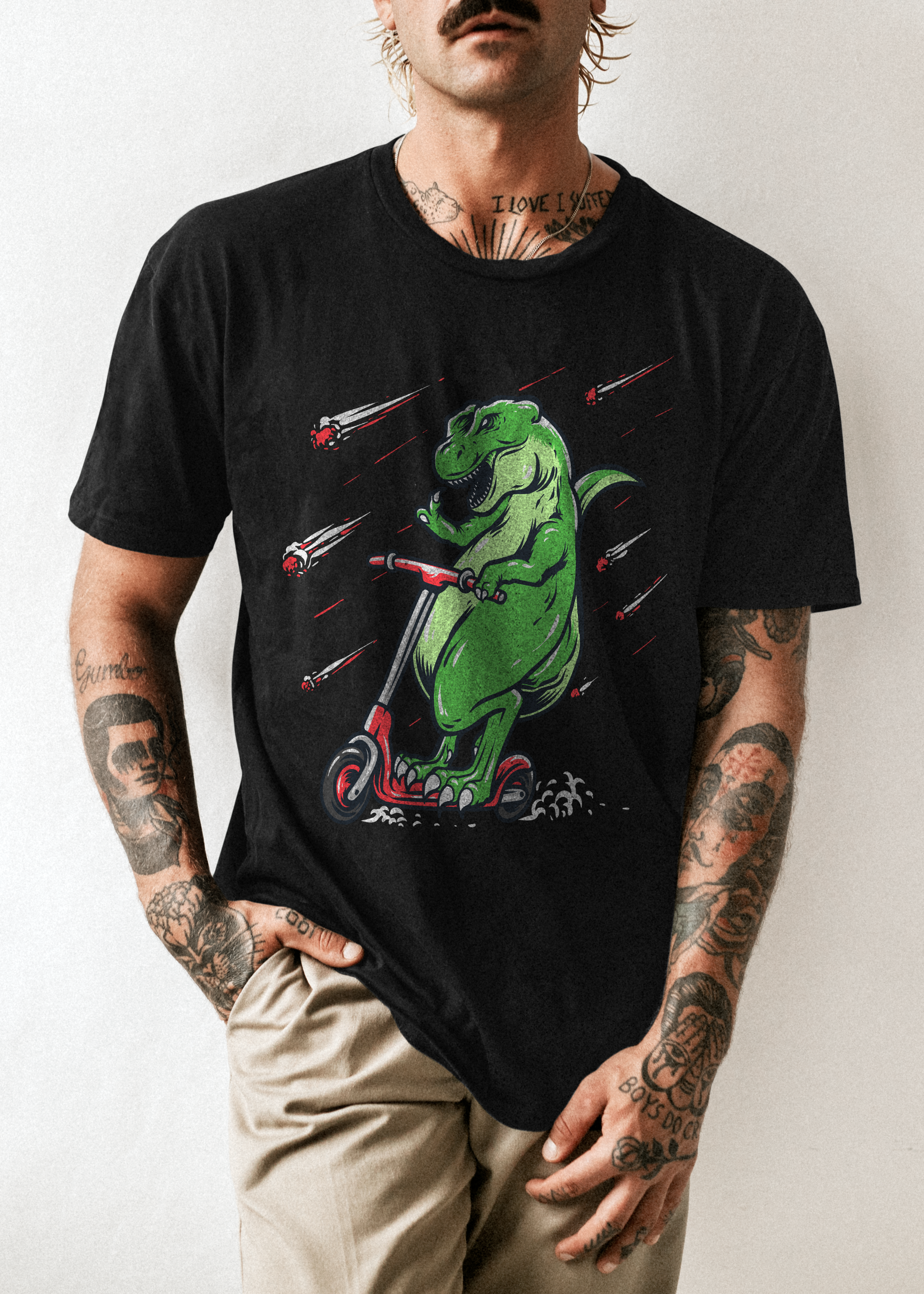 T-Rex en Patinete
