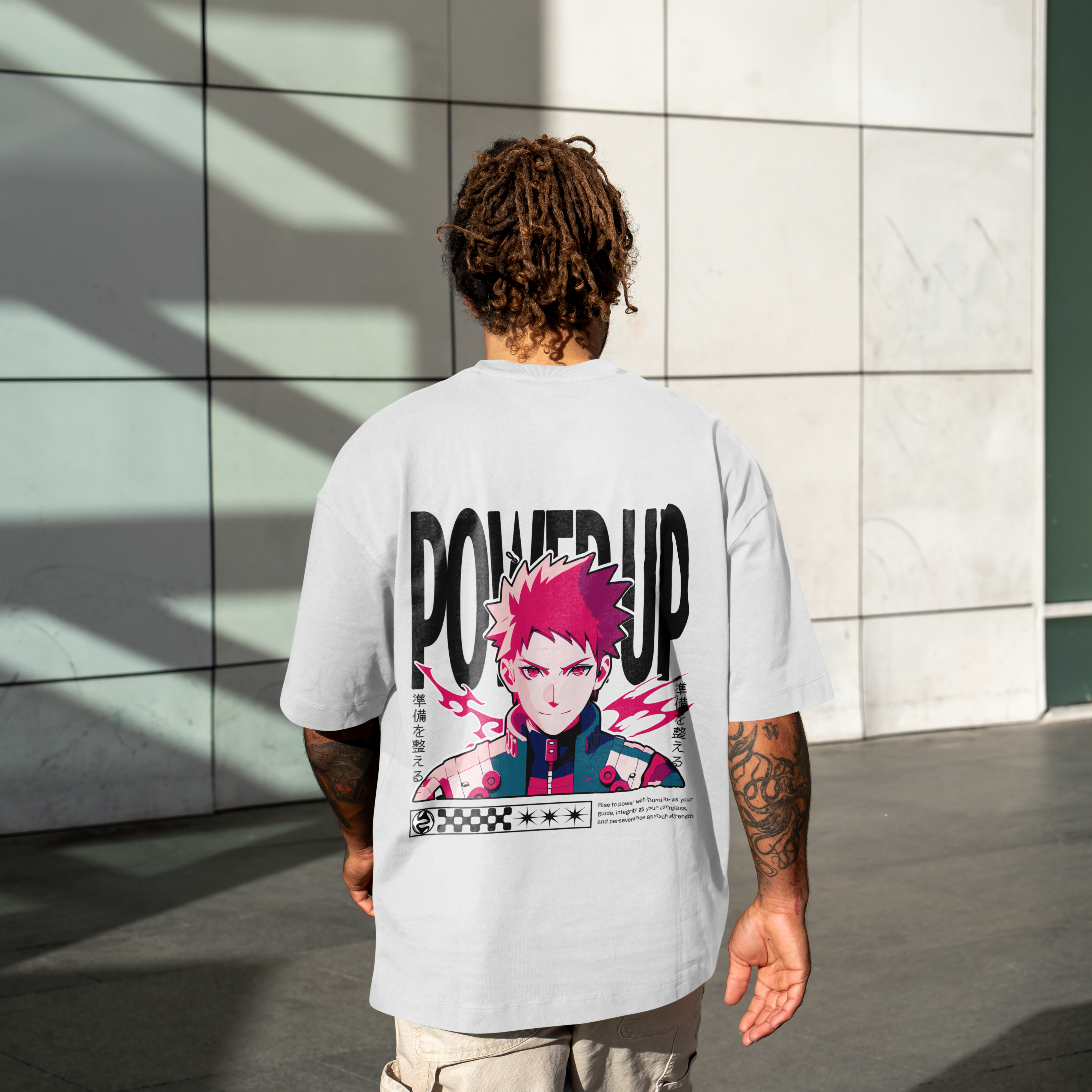 Guerrero anime con energía ardiente