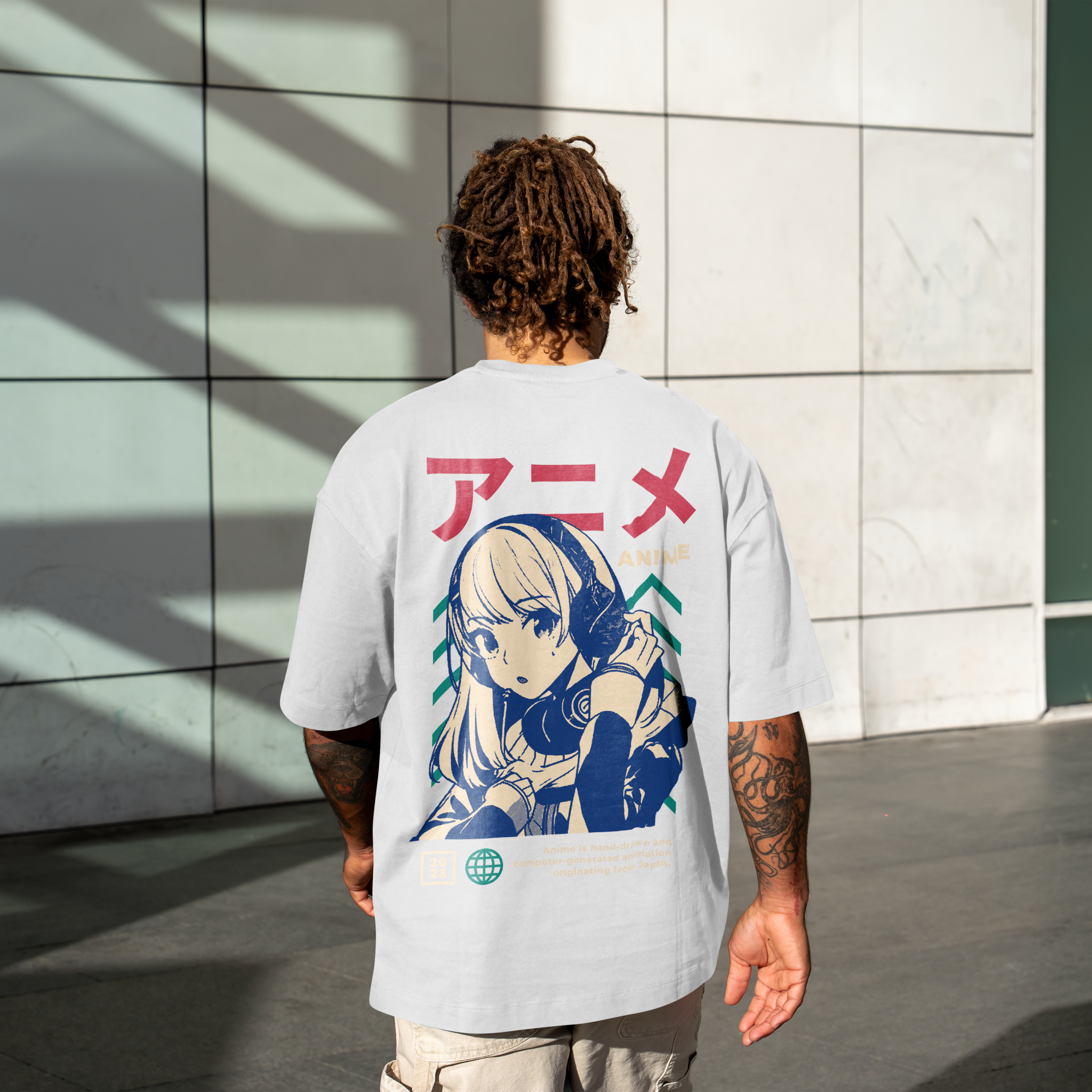 Diseño retro estilo anime japonés