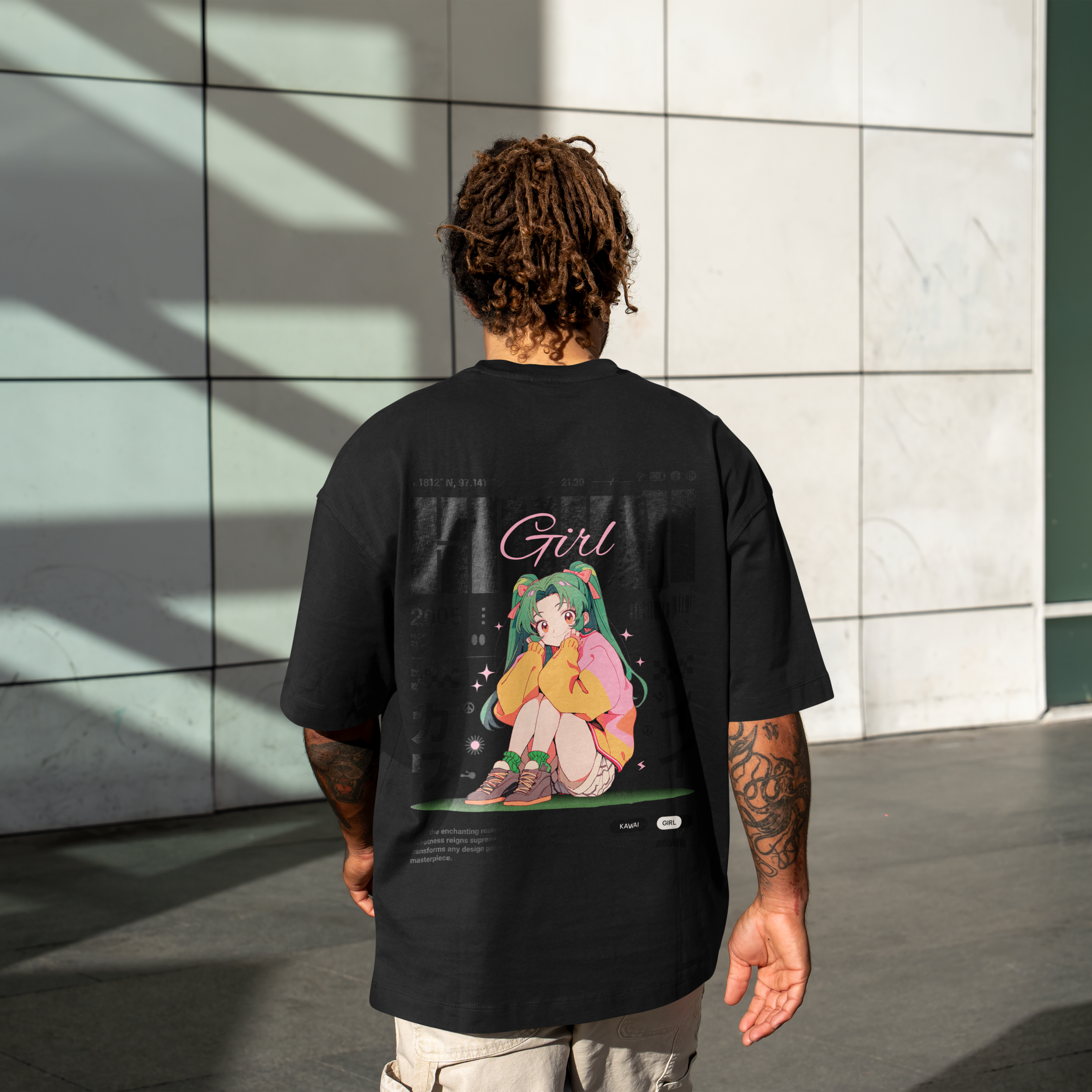 Chica Kawaii Estilo Oversize