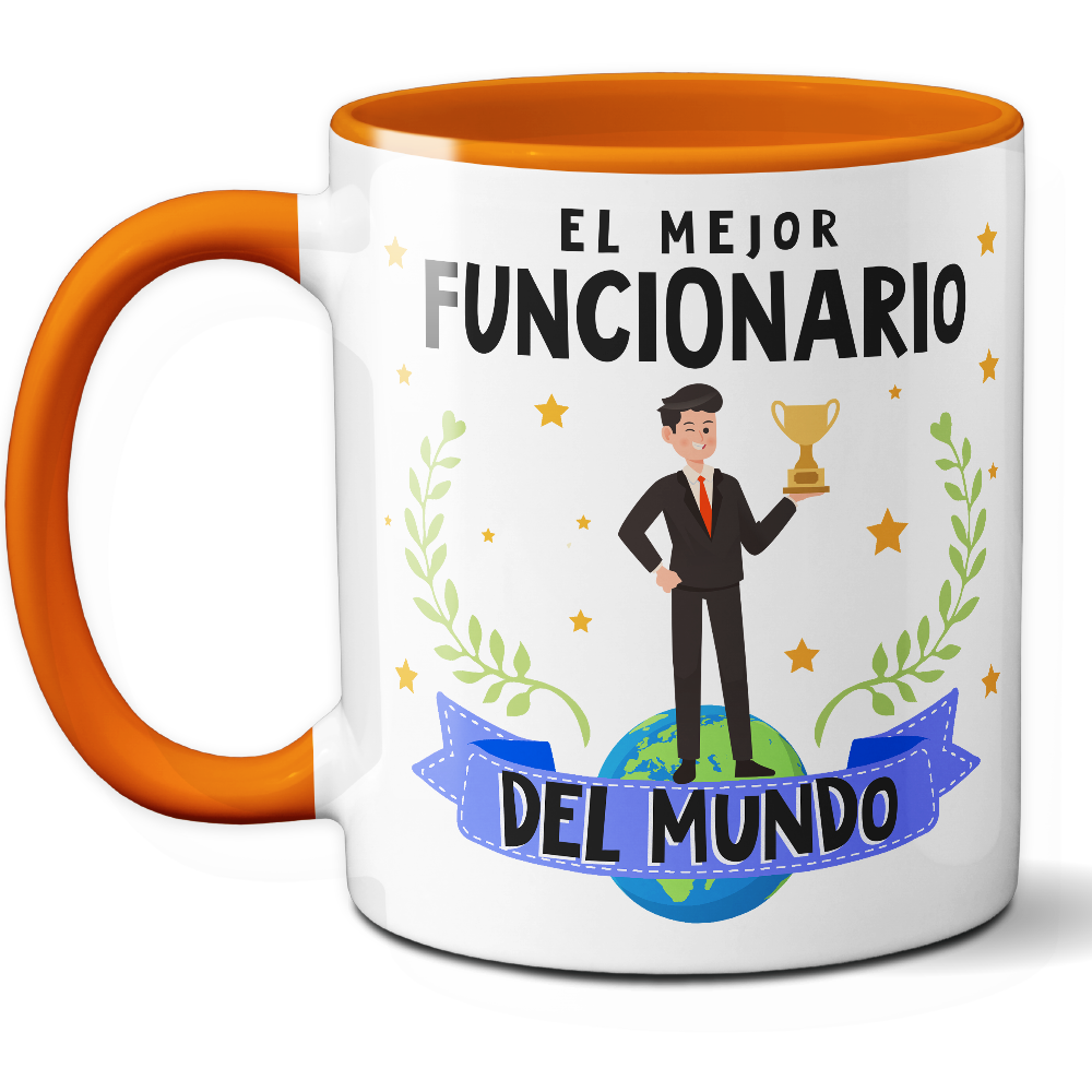 Taza Original 'El mejor funcionario del mundo' - Ref. 51 - Cerámica 325 ml