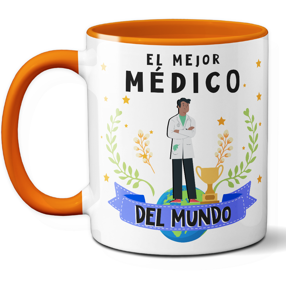 Taza Original 'El mejor médico del mundo' - Ref. 62 - Cerámica 325 ml