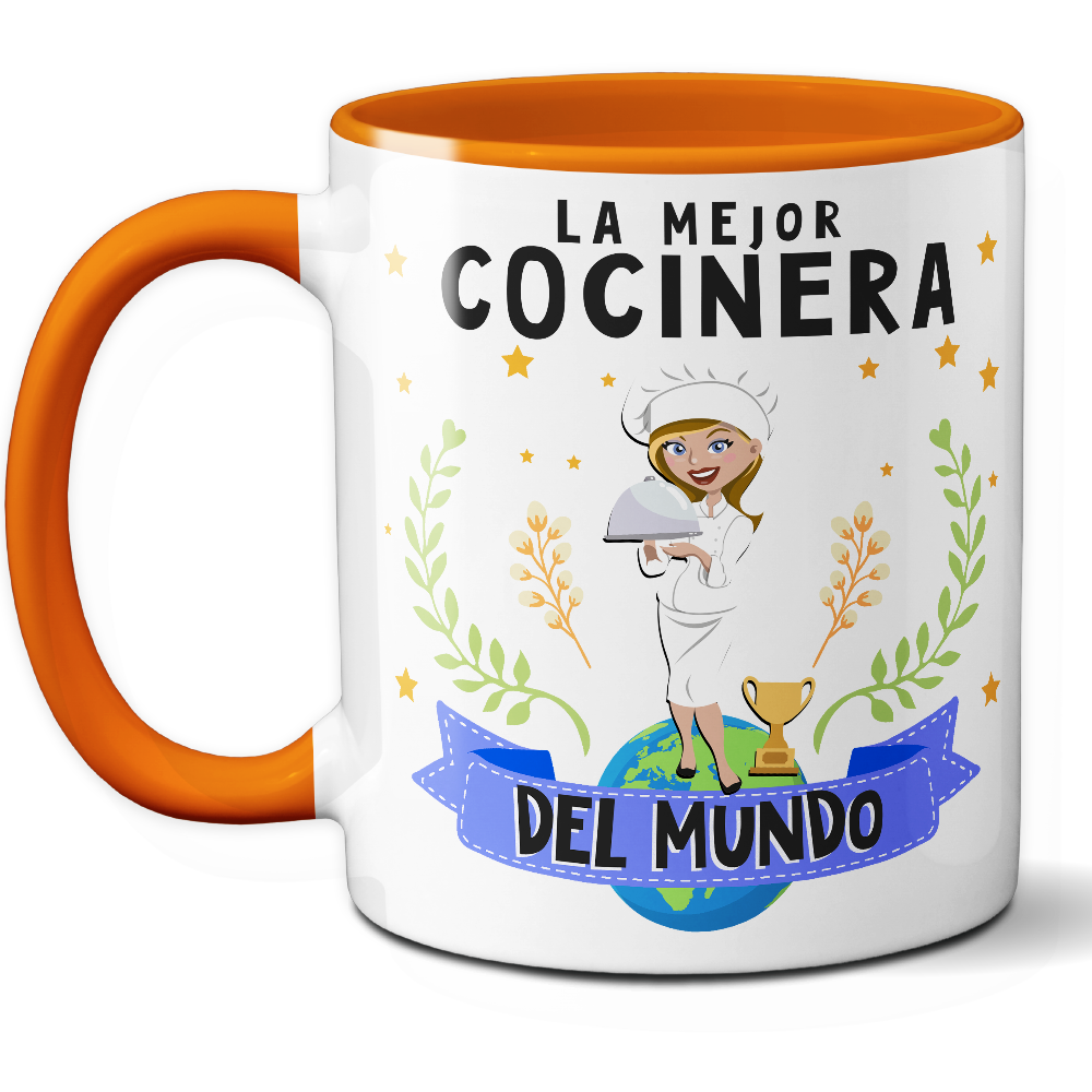 Taza Original 'La mejor cocinera del mundo' - Ref. 35 - Cerámica 325 ml