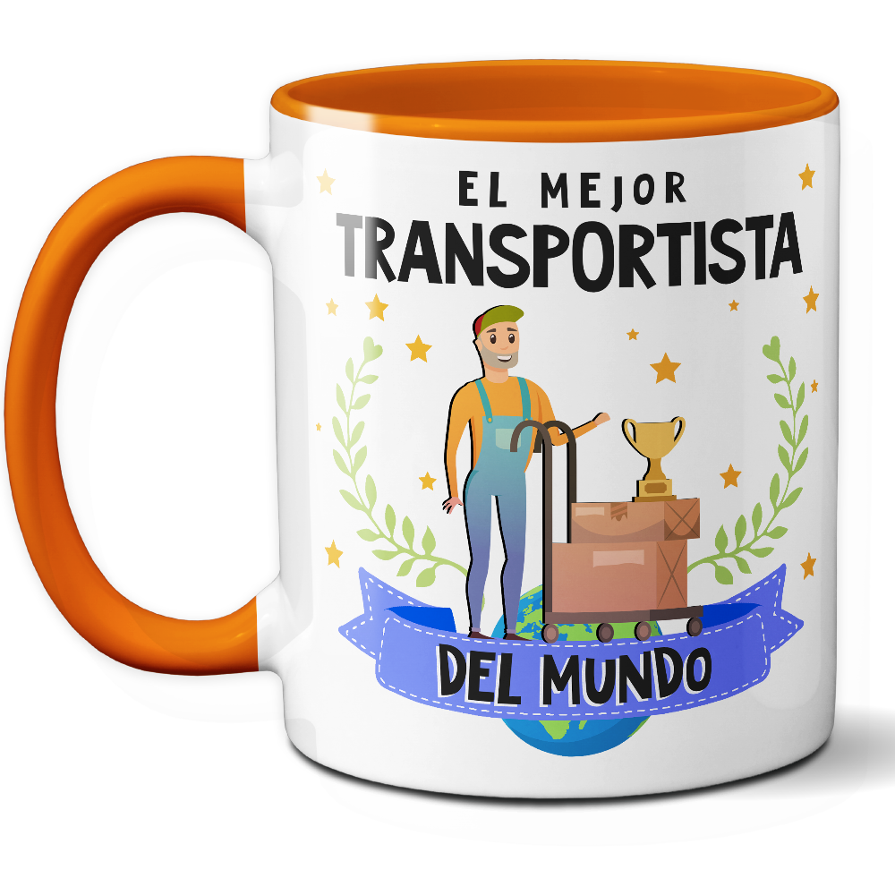 Taza Original 'El mejor transportista del mundo' - Ref. 85 - Cerámica 325 ml