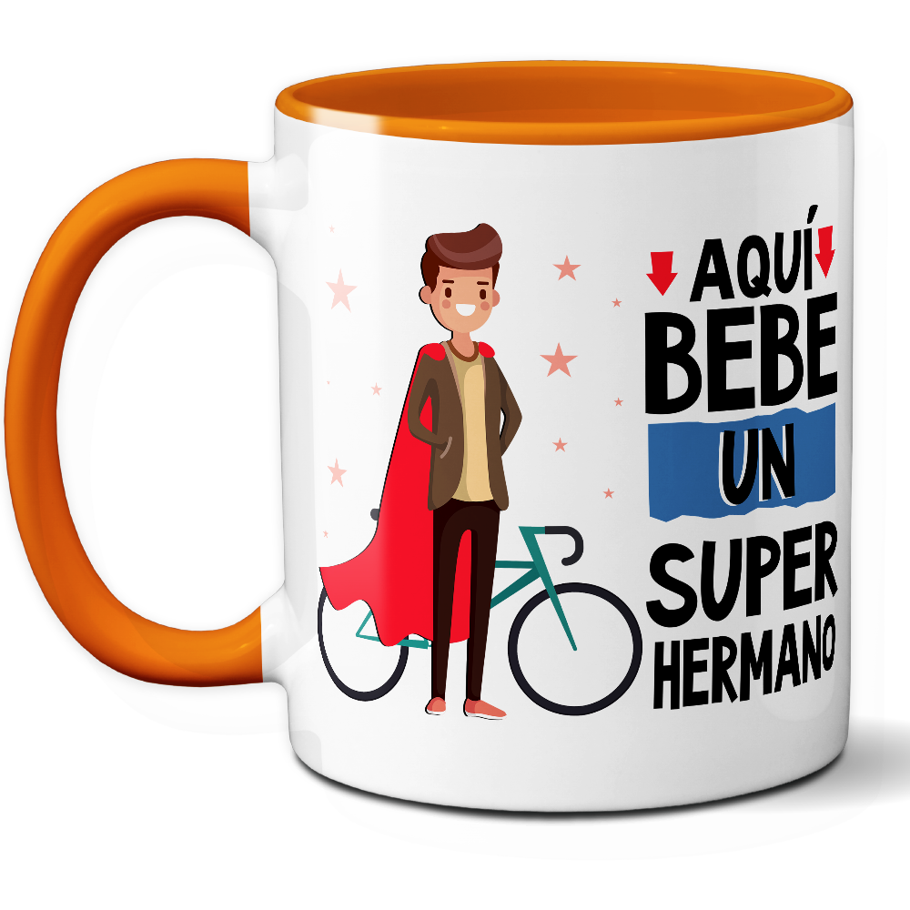 Taza Divertida 'Aquí bebe un súper hermano' - Ref. 23 - Cerámica 325 ml