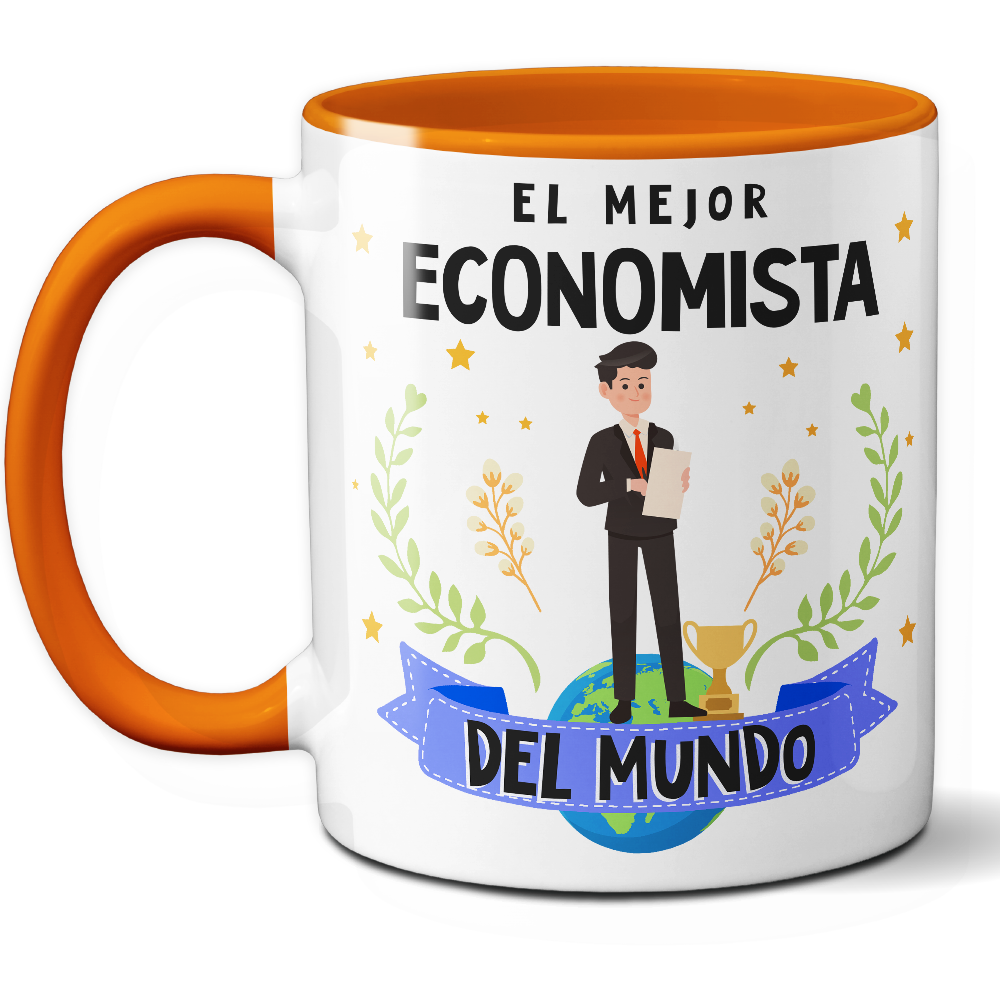 Taza Original 'El mejor economista del mundo' - Ref. 38 - Cerámica 325 ml