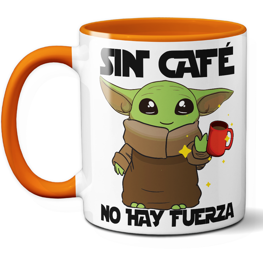 Taza Divertida 'Sin café no hay fuerza' – Ref. 4 – Cerámica 325 ml