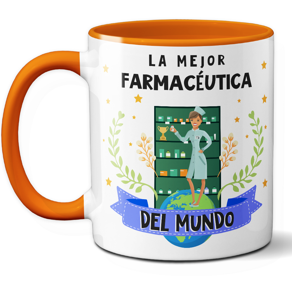 Taza Original 'La mejor farmacéutica del mundo' - Ref. 43 - Cerámica 325 ml