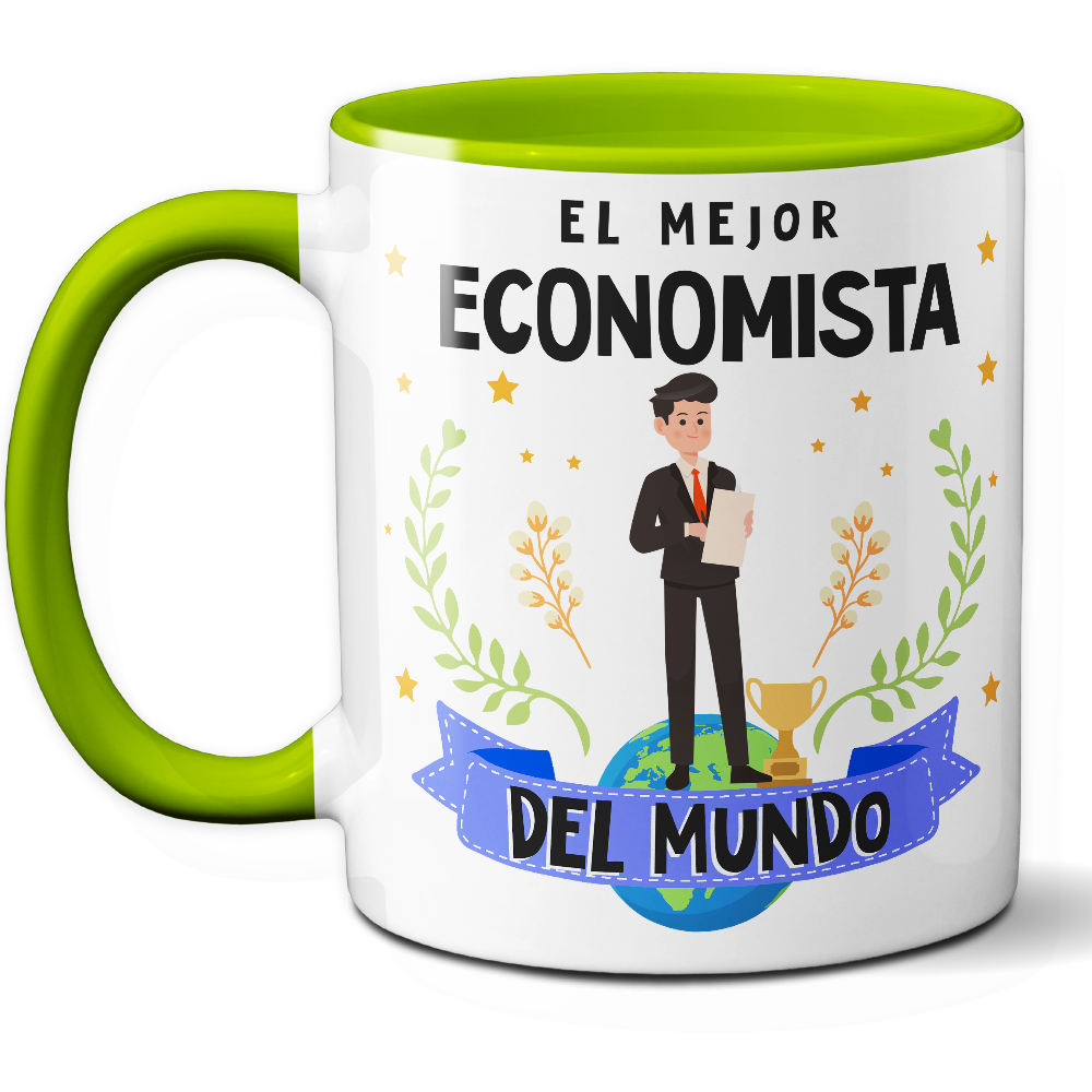 Taza Original 'El mejor economista del mundo' - Ref. 38 - Cerámica 325 ml