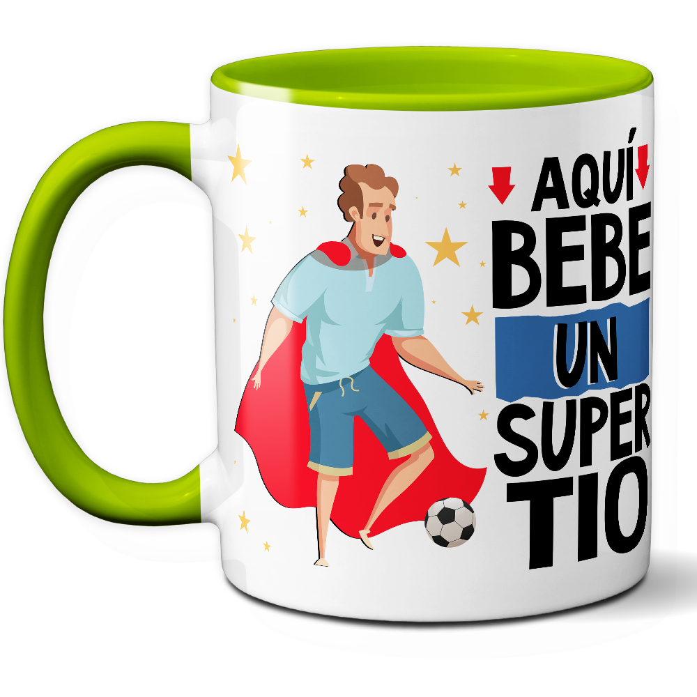 Taza Divertida 'Aquí bebe un súper tío' - Ref. 26 - Cerámica 325 ml