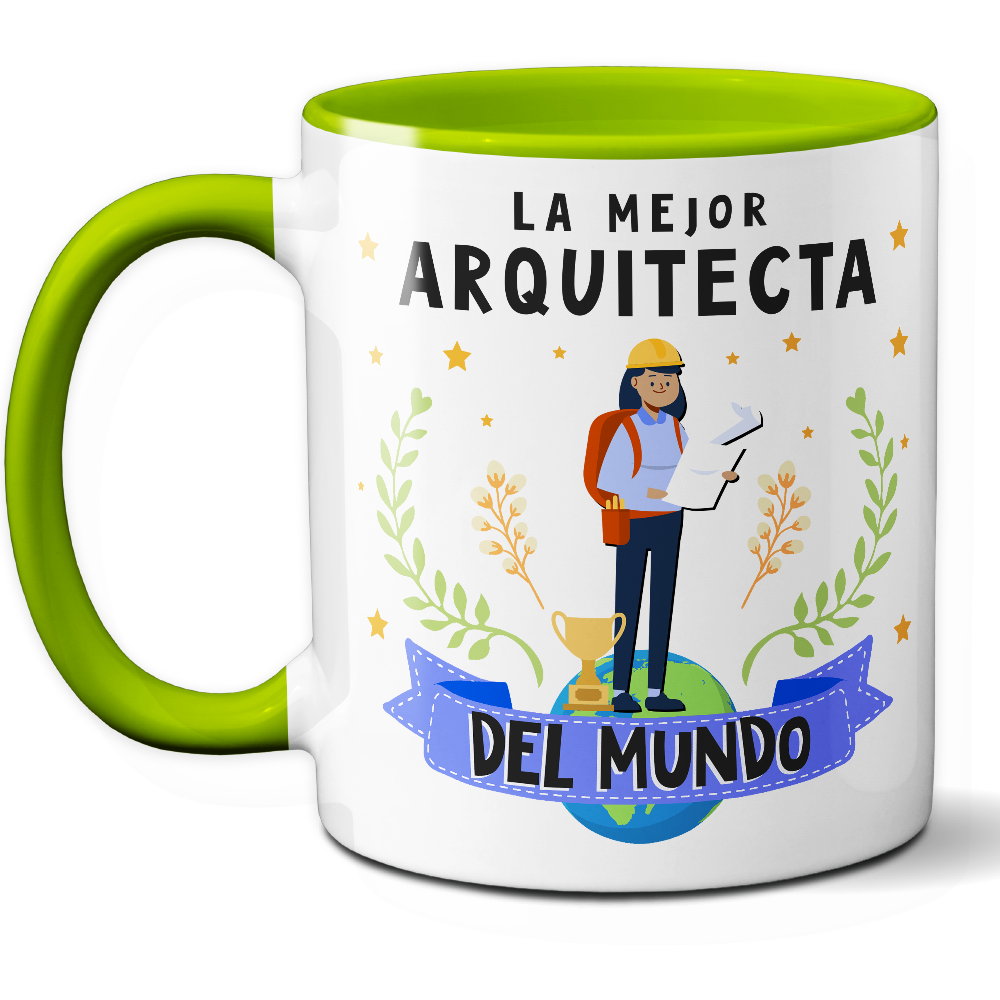 Taza Original 'La mejor arquitecta del mundo' - Ref. 29 - Cerámica 325 ml