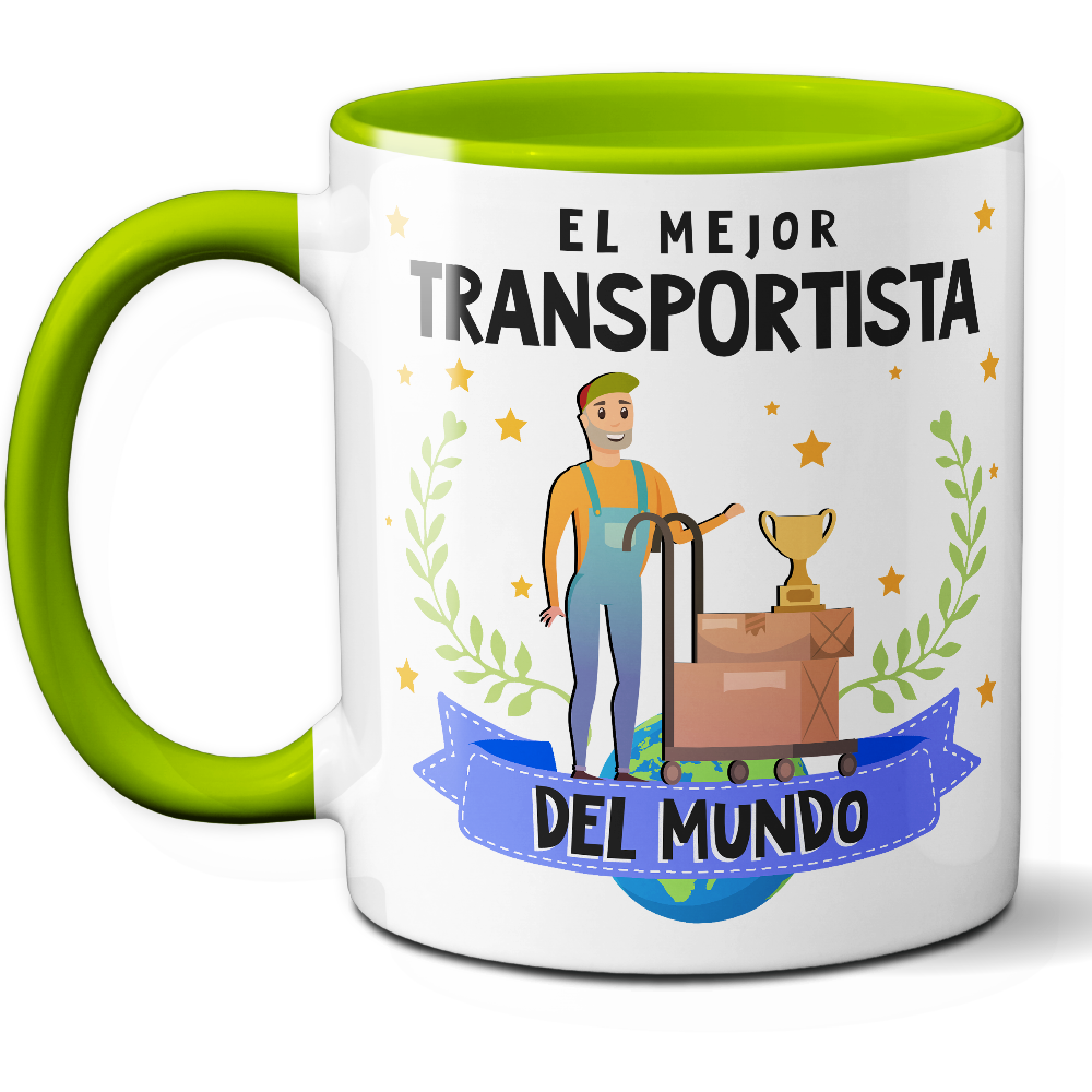 Taza Original 'El mejor transportista del mundo' - Ref. 85 - Cerámica 325 ml