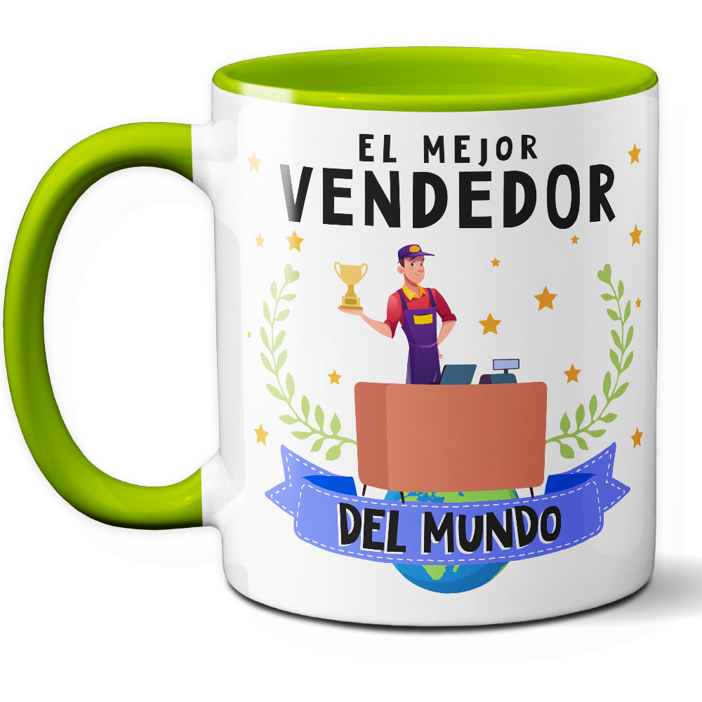 Taza Original 'El mejor vendedor del mundo' - Ref. 83 - Cerámica 325 ml