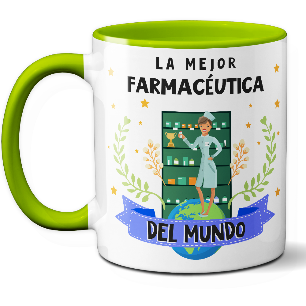 Taza Original 'La mejor farmacéutica del mundo' - Ref. 43 - Cerámica 325 ml