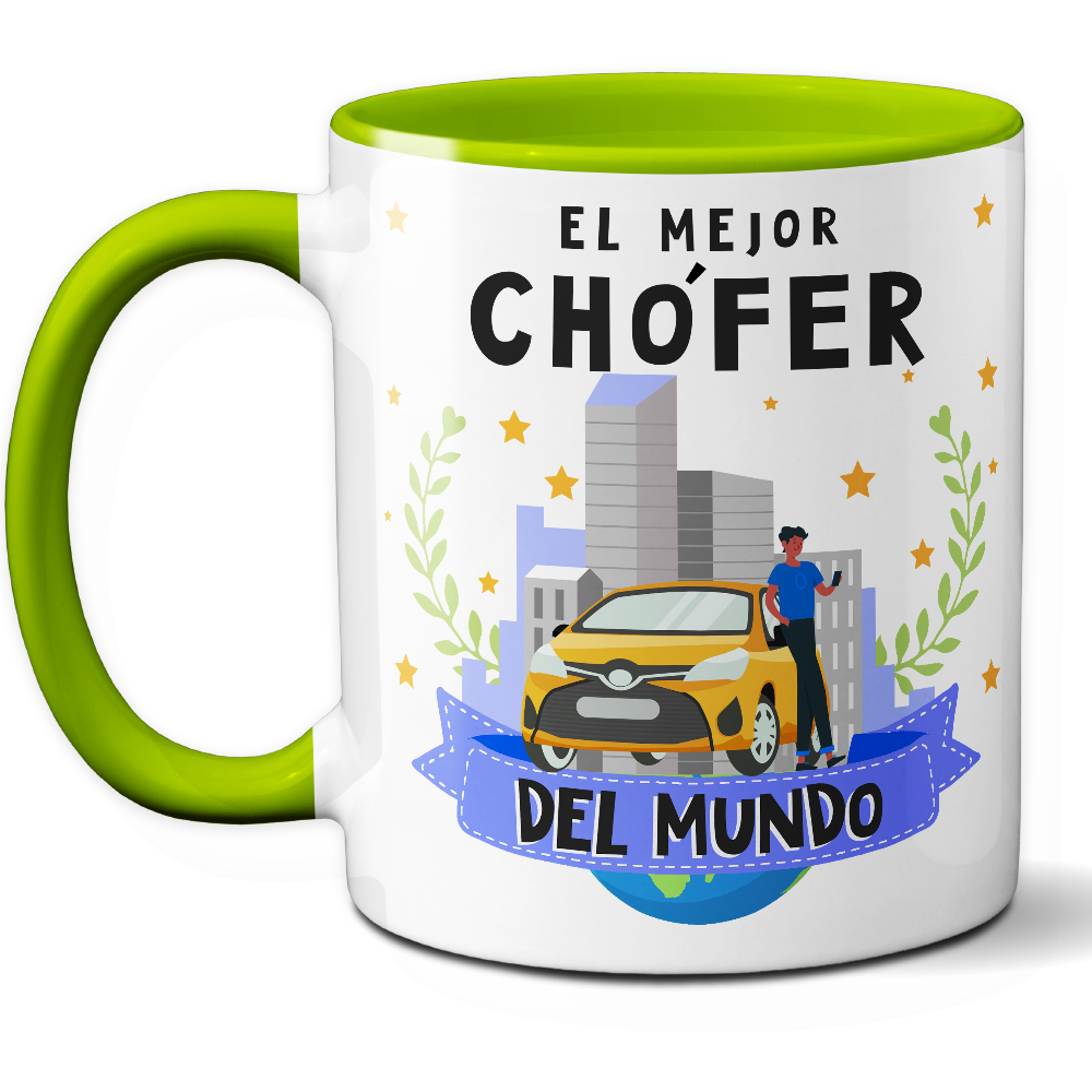 Taza Original 'El mejor chófer del mundo' - Ref. 98 - Cerámica 325 ml