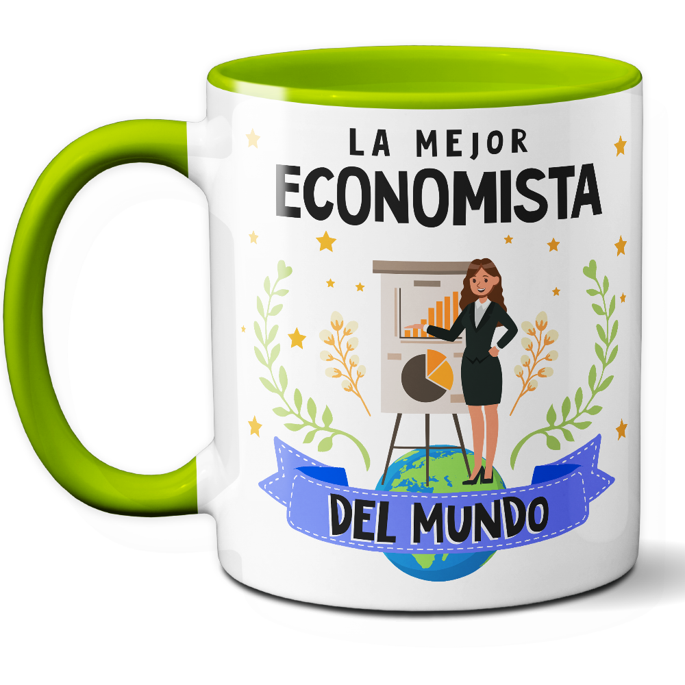 Taza Original 'La mejor economista del mundo' - Ref. 39 - Cerámica 325 ml