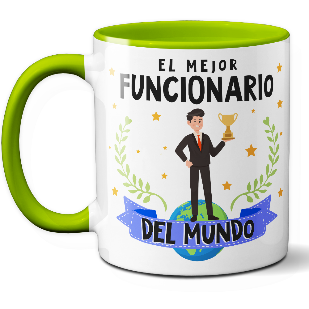 Taza Original 'El mejor funcionario del mundo' - Ref. 51 - Cerámica 325 ml