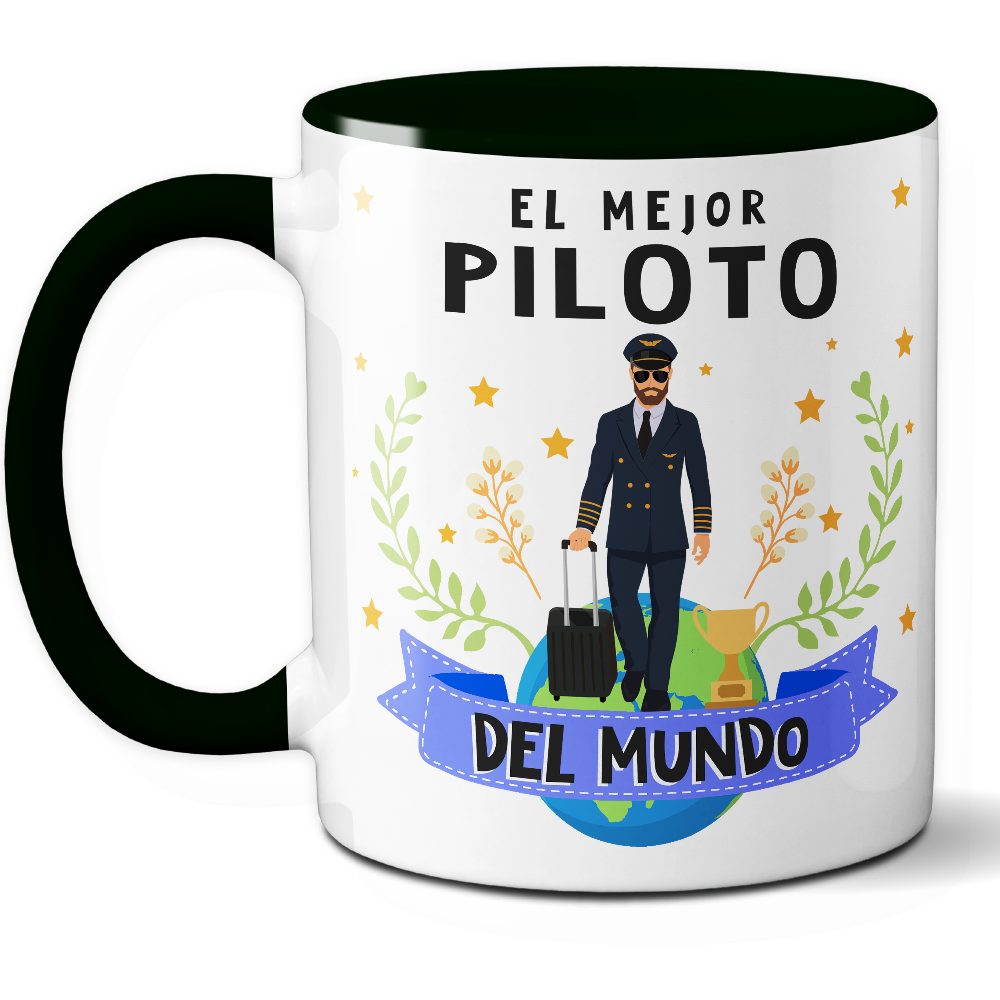 Taza Original 'El mejor piloto del mundo' - Ref. 97 - Cerámica 325 ml