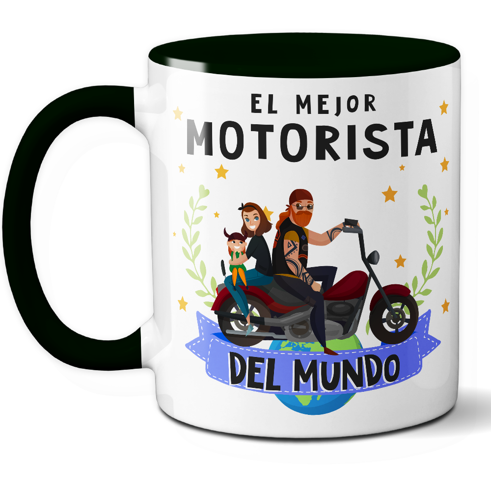 Taza Original 'El mejor motorista del mundo' - Ref. 79 - Cerámica 325 ml
