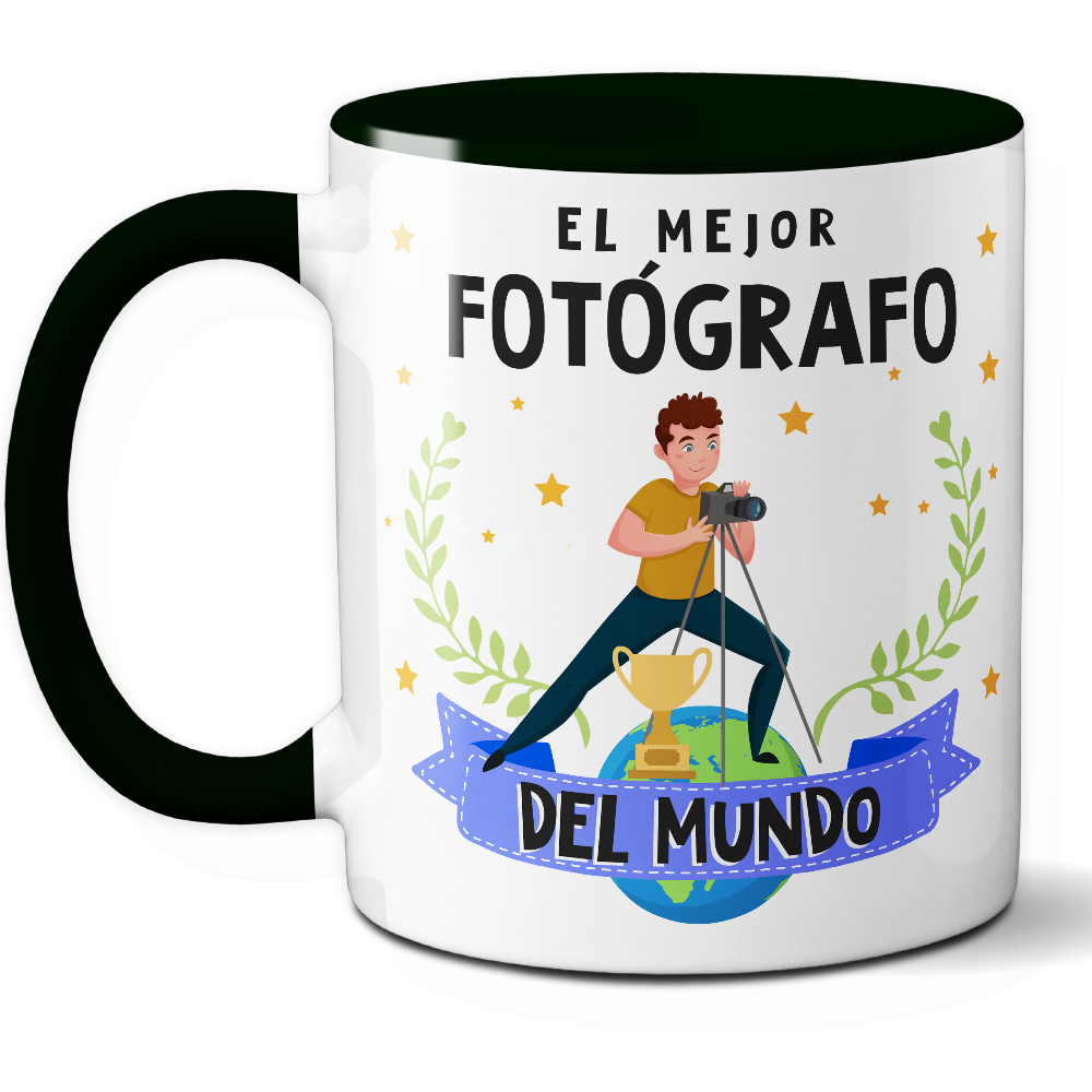 Taza Original 'El mejor fotógrafo del mundo' - Ref. 49 - Cerámica 325 ml