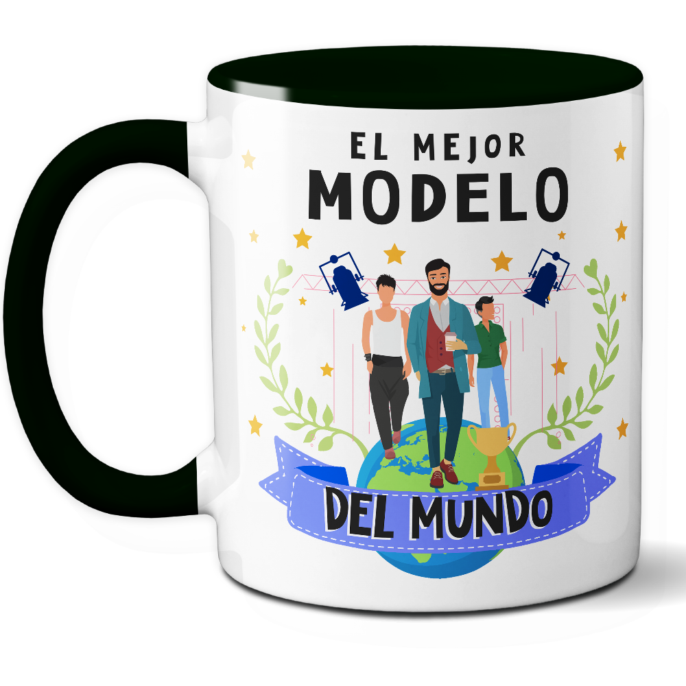 Taza Original 'El mejor modelo del mundo' - Ref. 82 - Cerámica 325 ml