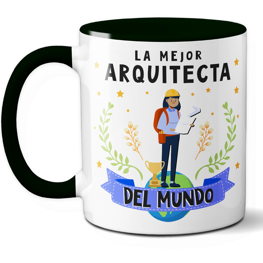 Taza Original 'La mejor arquitecta del mundo' - Ref. 29 - Cerámica 325 ml