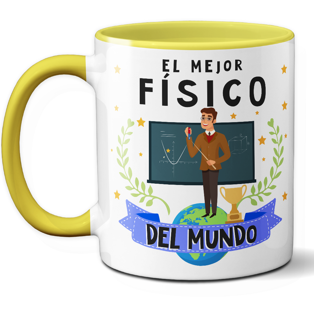 Taza Original 'El mejor físico del mundo' - Ref. 53 - Cerámica 325 ml