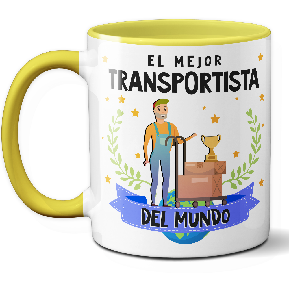 Taza Original 'El mejor transportista del mundo' - Ref. 85 - Cerámica 325 ml
