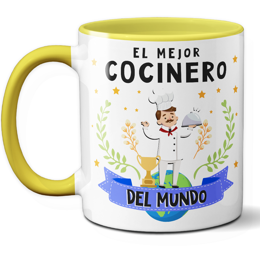 Taza Original 'El mejor cocinero del mundo' - Ref. 34 - Cerámica 325 ml
