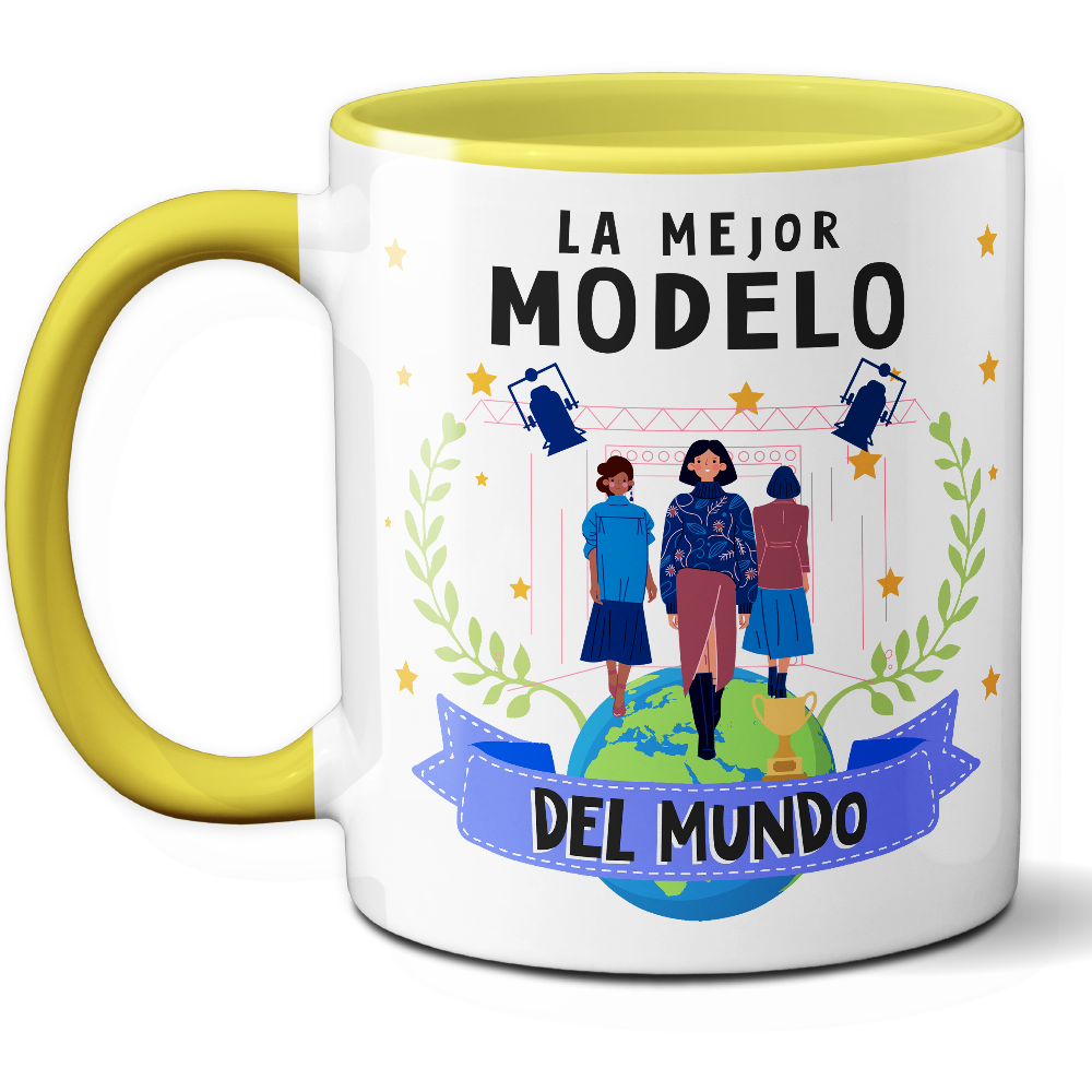 Taza Original 'La mejor modelo del mundo' - Ref. 81 - Cerámica 325 ml