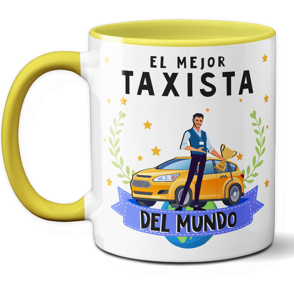 Taza Original 'El mejor taxista del mundo' - Ref. 88 - Cerámica 325 ml