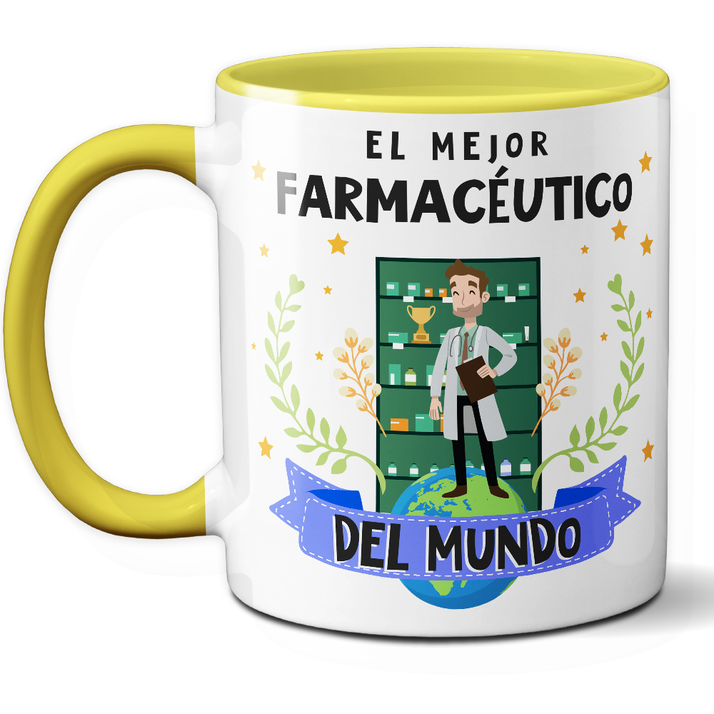 Taza Original 'El mejor farmacéutico del mundo' - Ref. 44 - Cerámica 325 ml