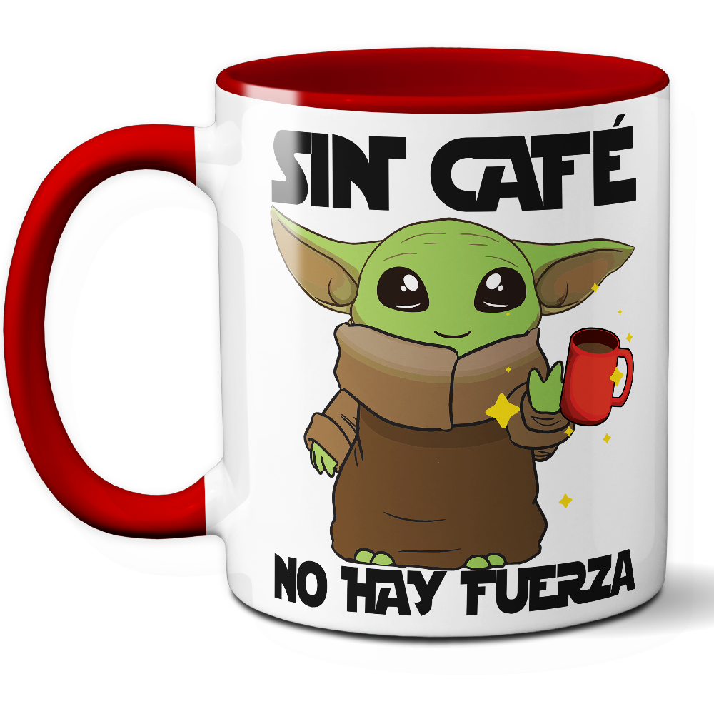 Taza Divertida 'Sin café no hay fuerza' – Ref. 4 – Cerámica 325 ml