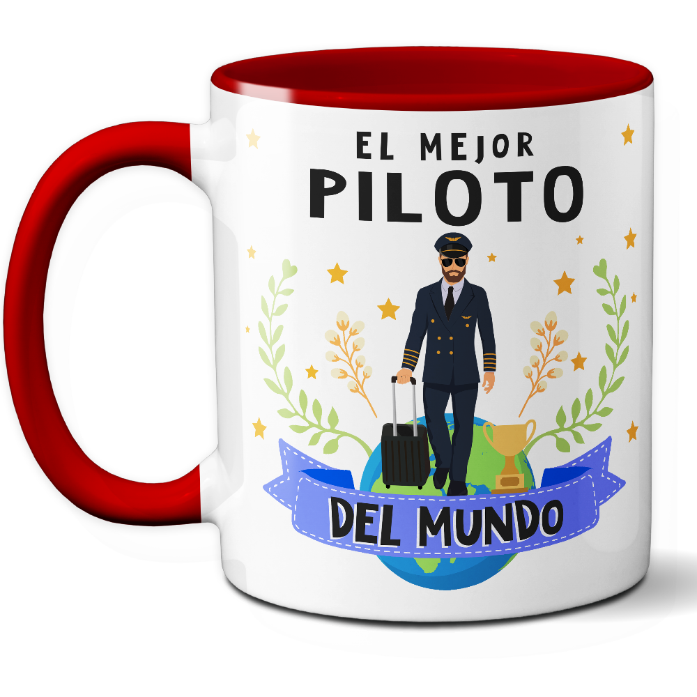 Taza Original 'El mejor piloto del mundo' - Ref. 97 - Cerámica 325 ml