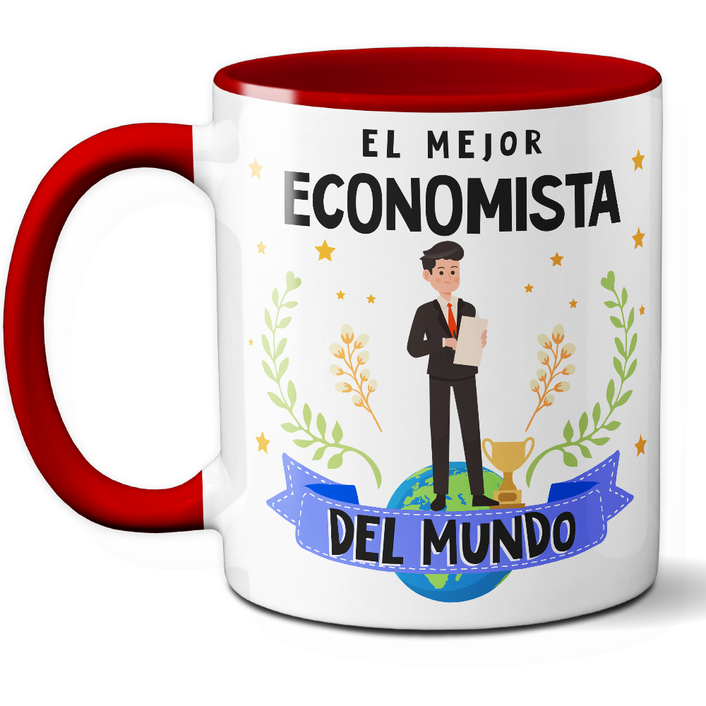 Taza Original 'El mejor economista del mundo' - Ref. 38 - Cerámica 325 ml