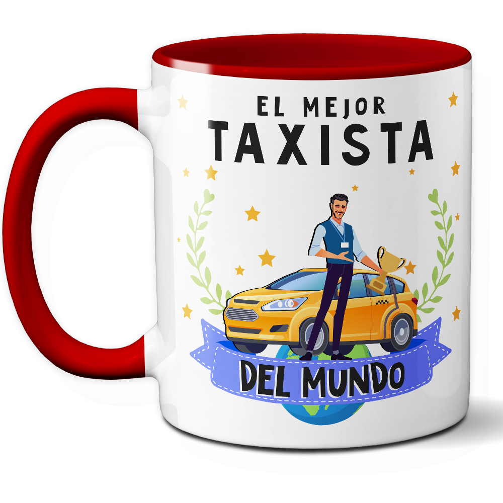 Taza Original 'El mejor taxista del mundo' - Ref. 88 - Cerámica 325 ml