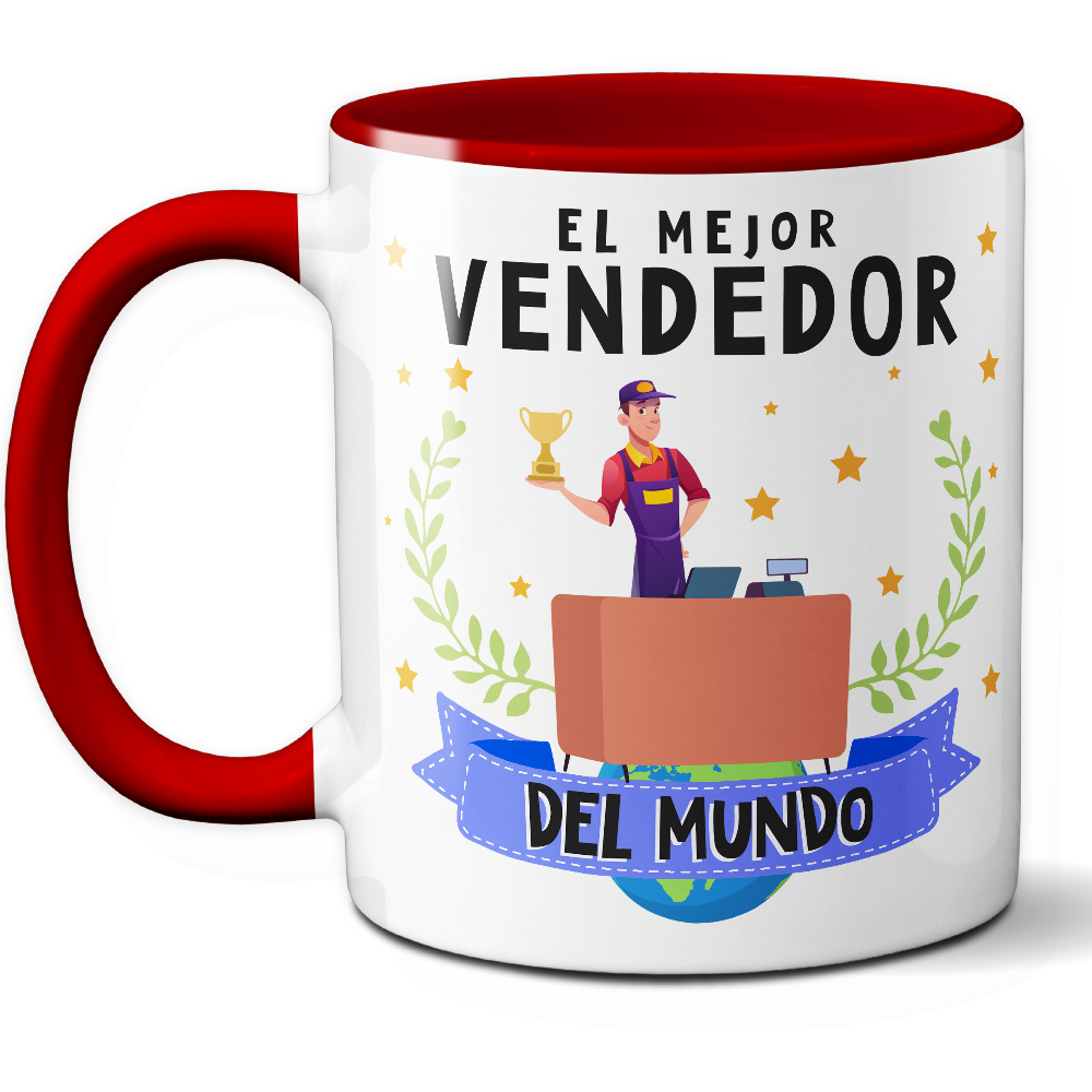 Taza Original 'El mejor vendedor del mundo' - Ref. 83 - Cerámica 325 ml