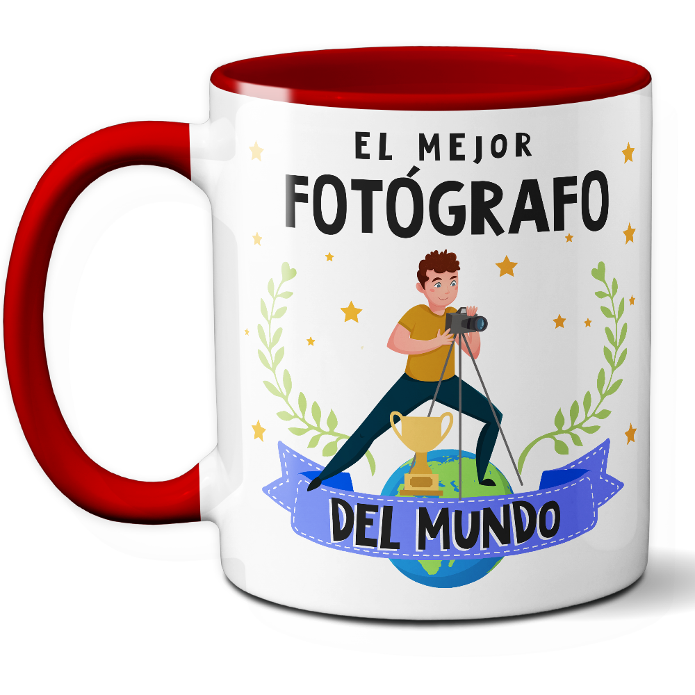Taza Original 'El mejor fotógrafo del mundo' - Ref. 49 - Cerámica 325 ml