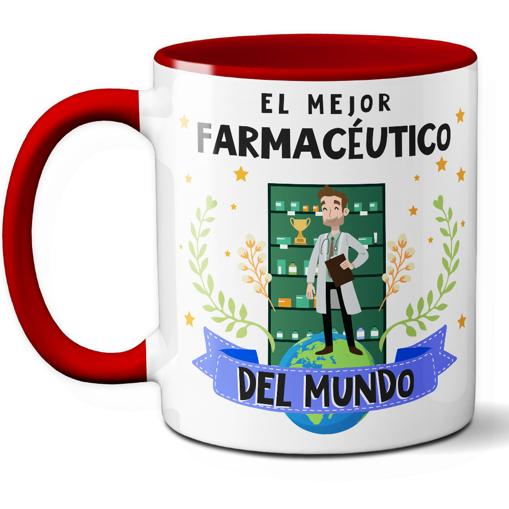 Taza Original 'El mejor farmacéutico del mundo' - Ref. 44 - Cerámica 325 ml
