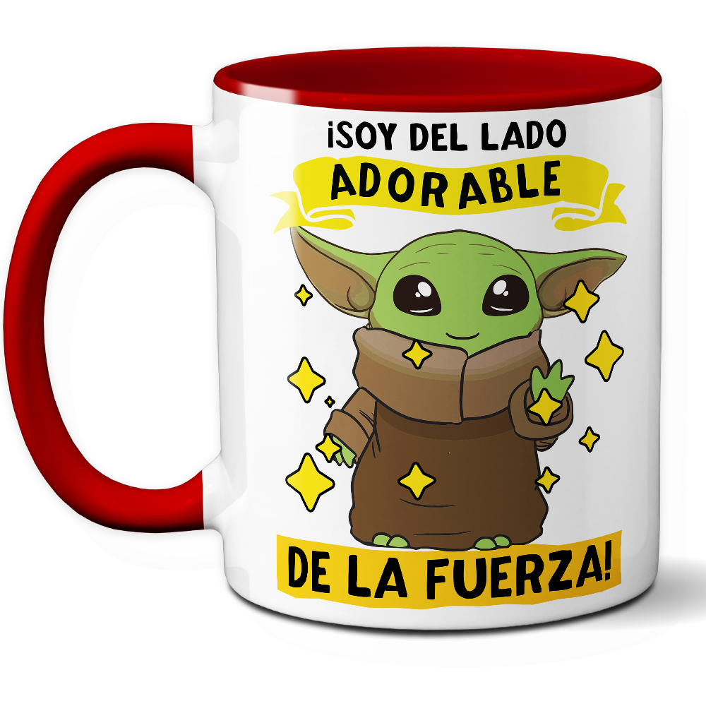 Taza Divertida '¡Soy del lado adorable de la fuerza!' – Ref. 3 – Cerámica 325 ml