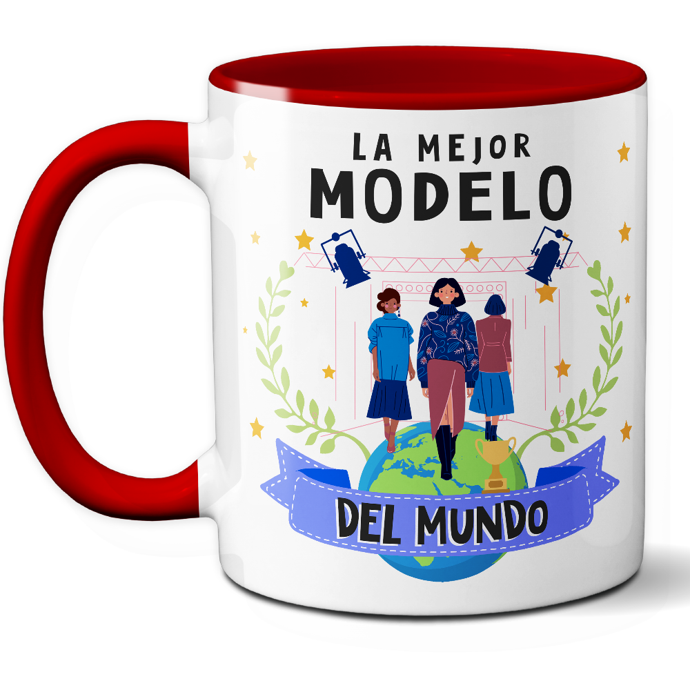 Taza Original 'La mejor modelo del mundo' - Ref. 81 - Cerámica 325 ml
