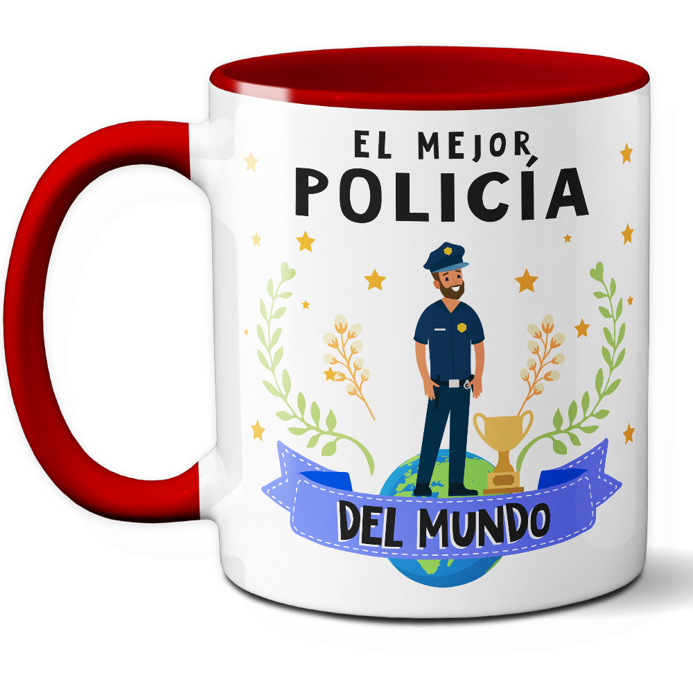 Taza Original 'El mejor policía del mundo' - Ref. 71 - Cerámica 325 ml