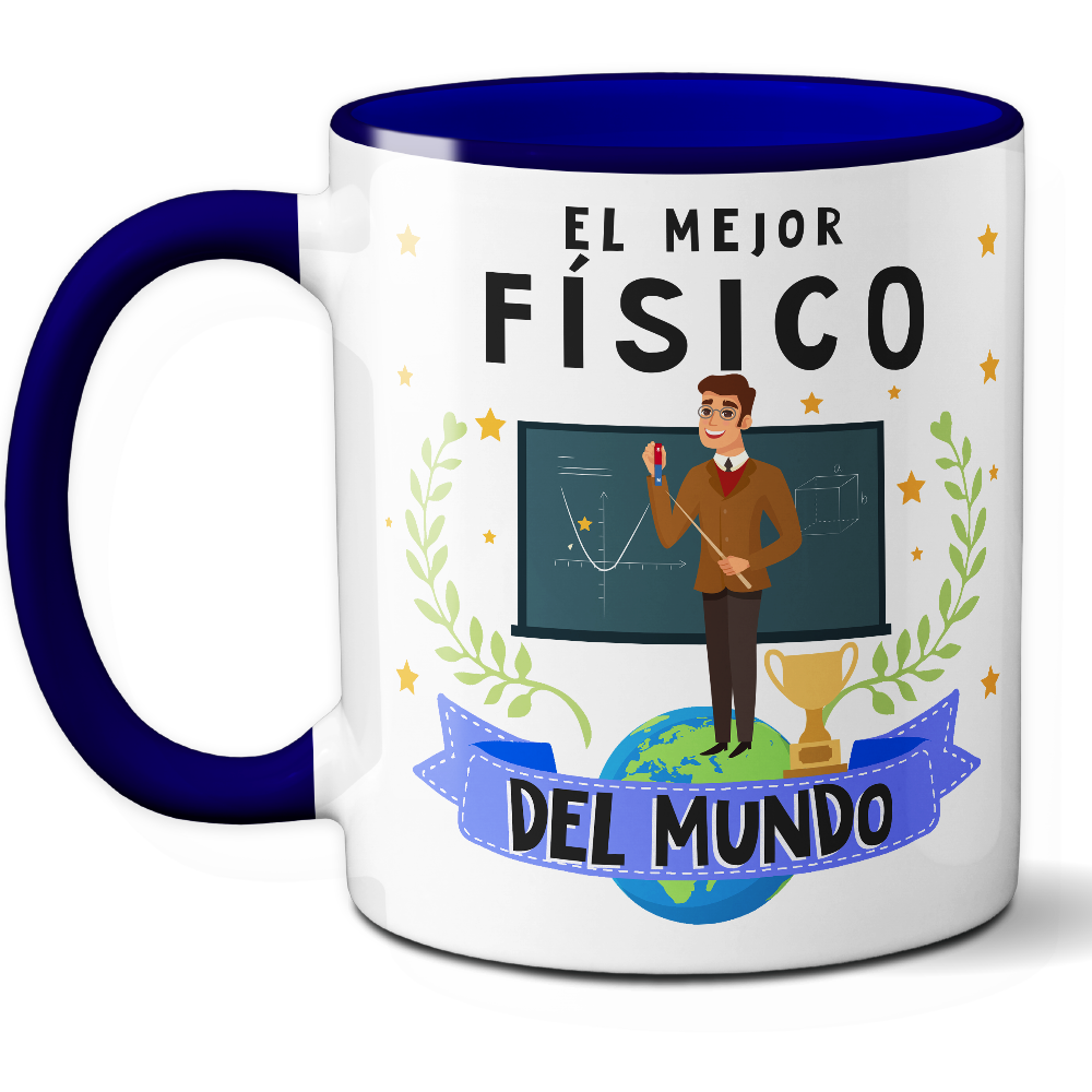 Taza Original 'El mejor físico del mundo' - Ref. 53 - Cerámica 325 ml