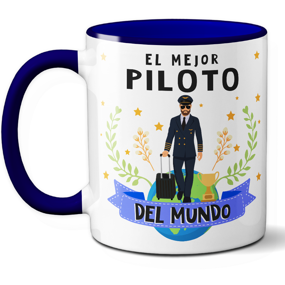 Taza Original 'El mejor piloto del mundo' - Ref. 97 - Cerámica 325 ml