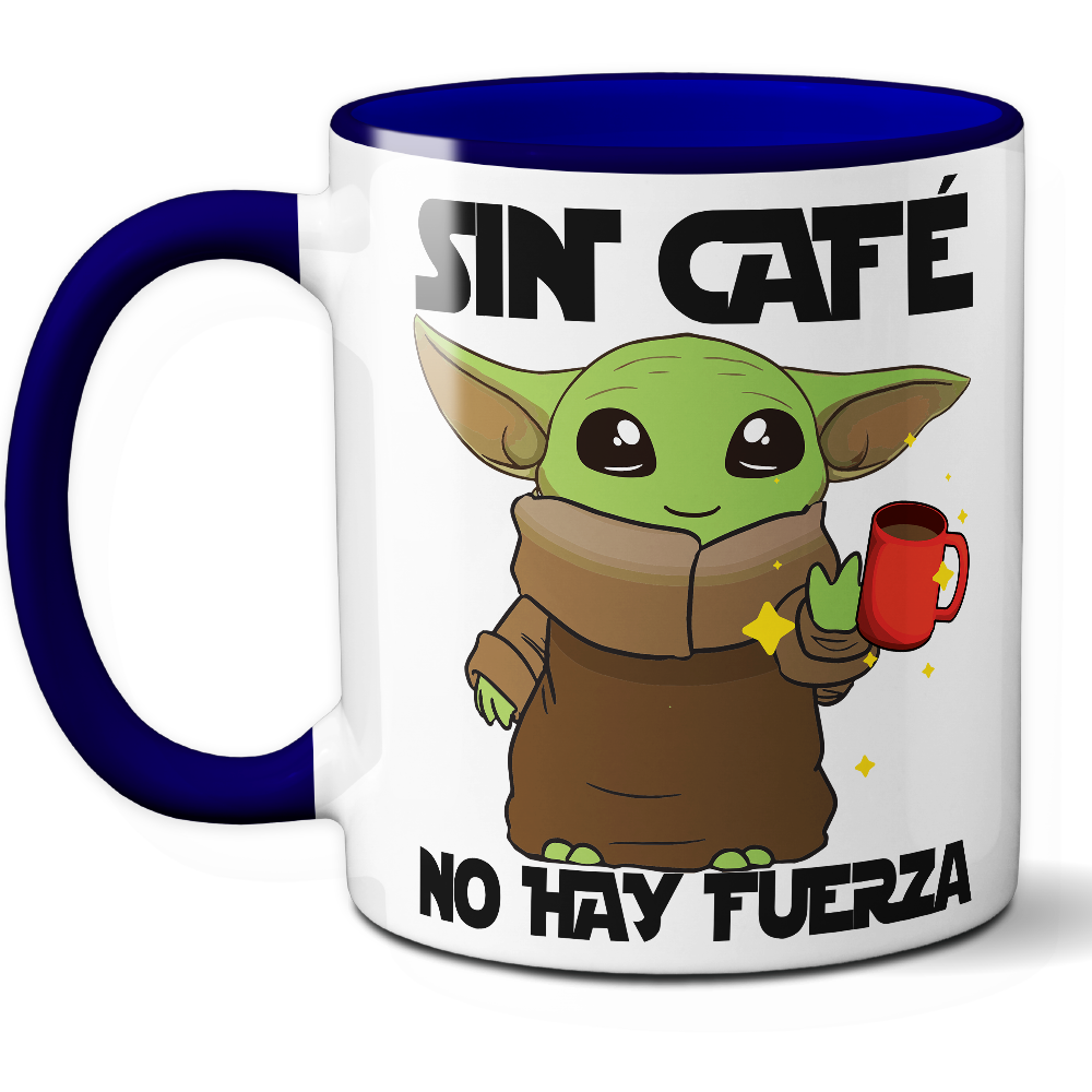 Taza Divertida 'Sin café no hay fuerza' – Ref. 4 – Cerámica 325 ml
