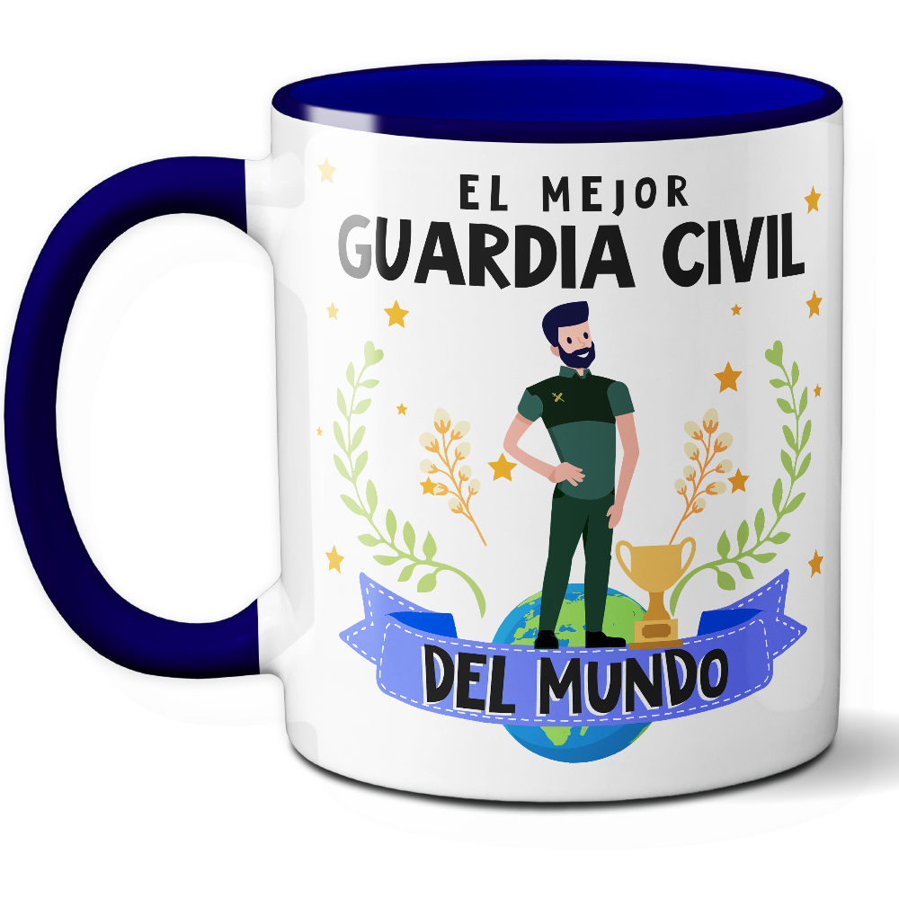 Taza Original 'El mejor guardia civil del mundo' - Ref. 72 - Cerámica 325 ml