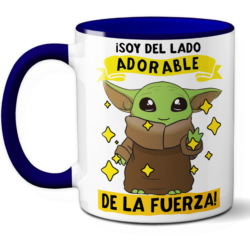 Taza Divertida '¡Soy del lado adorable de la fuerza!' – Ref. 3 – Cerámica 325 ml