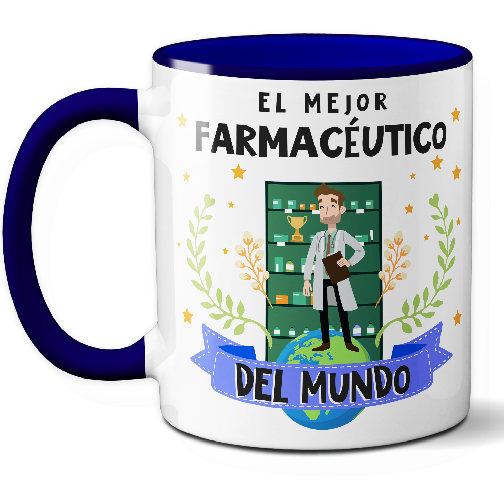 Taza Original 'El mejor farmacéutico del mundo' - Ref. 44 - Cerámica 325 ml