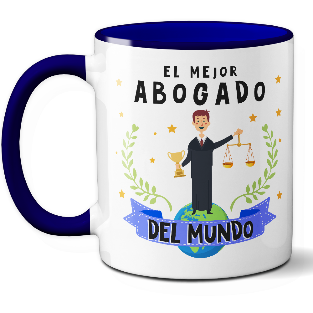 Taza Original 'El mejor abogado del mundo' - Ref. 28 - Cerámica 325 ml
